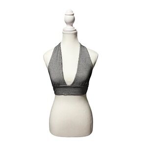 Lilly Stem striped halter crop top – size‎ medium